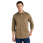 Symbol Premium Men Long Sleeve Casual Washed Cotton Twill Shirt (Regular Fit)