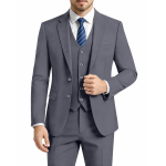 Piece Suits for Men Slim Fit Men's Suit for Business Wedding Party 2 Button Blazer Tuxedo Set Jacket Vest Pants