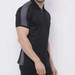 Men's Solid Active Sports Wear Polo Half Sleeve Gym T-Shirt